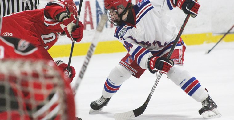 Moving her way up on the team, Alissa General now takes the face-offs for the KW Rangers. (Photo By Josh Giles)
