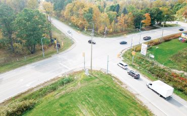 A round-about is awaiting funding for Highway 54 and Chiefswood Road intersection. (Photo by Jim C Powless)