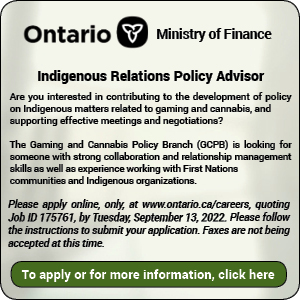 Ministry of Finance Indigenous Relations Policy Advisor