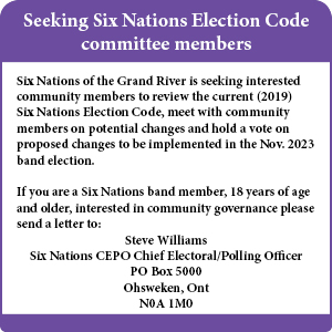 Six Nations Election Code members required