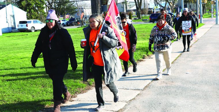 Six Nations PSAC members picket Friday, waiting for the federal government to come back to the table.