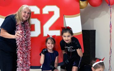 Mohawk Seedkeeper Terrylyn Brant and her grand children were out cheering on Brandon Montour at the Six Nations Elected Council’s NHL Stanley Cup Watch Party