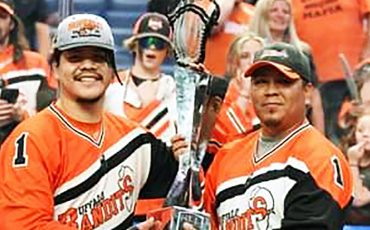 WE ARE THE CHAMPIONS! Buffalo Bandits are the National Lacrosse League Champs and so are Six Nations own Tehoka Nanticoke and Adam Bomberry who were in the Bandits’ lineup Saturday as the team downed the visiting Colorado Mammoth 13-4. Congrats to both players! (Supplied Photo )