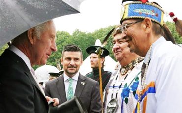While they weren't allowed to take photos of the meeting they did end up on the Royal's twitter and instagram. Mississauga Nation chiefs including Chief Chiblow and Chief Stacey Laforme met with King Charles III in Scotland. Posted to Chief Chiblow’s FB page.
