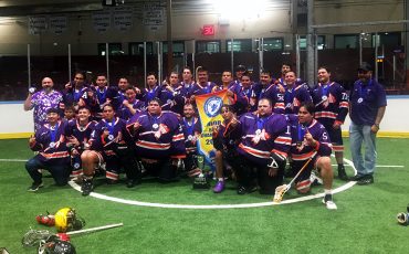 The Six Nations Tomahawks now have provincial bragging rights after winning their Senior Series Lacrosse championship on Sunday. (Photo by Sam Laskaris)