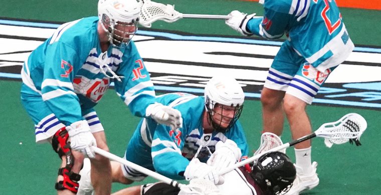 Six Nations Chiefs are now batteling the Peterborough Lakers in Major Lacrosse final after eliminating the Kodiaks last week. (Photo by Darryl Smart)