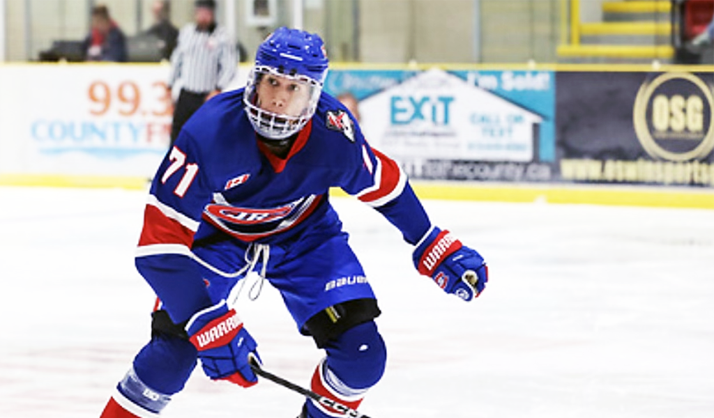 Six Nations’ Brenden Anderson is toiling with the Ontario Junior Hockey League’s Toronto Jr. Canadiens this season. (Photo by OJHL Images)