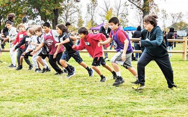 Students from across Six Nations Elementary schools competed in cross country at Chiefswood Park Thursday Oct., 19. (Photo by Lisa Iesse)