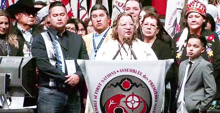 The Assembly of First Nations has a new National Chief...Cindy Woodhouse. The former Manitoba Regional Chief took the top job after six rounds of voting and conceding of her opponent who welcomed her to the position.