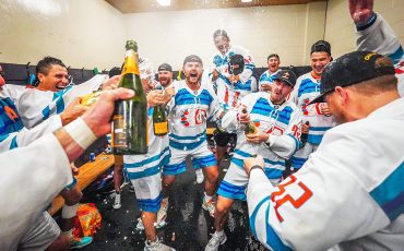 The Six Nations Chiefs won their seventh Mann Cup championship this past September, defeating the host New Westminster Salmonbellies in a best-of-seven series. Photo by Darryl Smart.