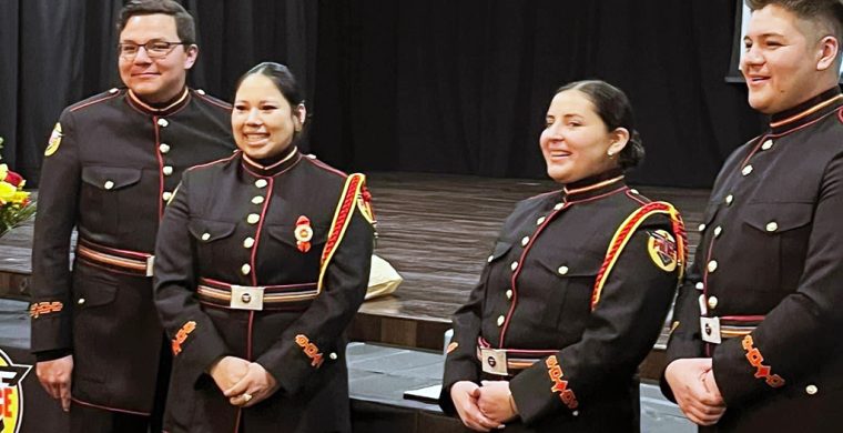 Six Nations’ newest recruits celebrate at badge night. (Supplied Photo)