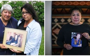 Photo: The Canadian Press In this composite image made from two photographs, Rebecca Julian, left, Anna Mae Pictou Aquash’s eldest sister, and Aquash’s eldest daughter, Denise Maloney, hold a portrait of Aquash in Shubenacadie, N.S., on June 20, 2003; At right, Naneek Graham holds a photograph of her father John Graham, who is incarcerated in the South Dakota State Penitentiary after being extradited to the U.S. in 2007 and convicted three years later in the 1975 murder of Pictou Aquash, while posing for a portrait at her home in Vancouver, B.C., Tuesday, Feb. 27, 2024. THE CANADIAN PRESS/Carson Walker, Darryl Dyck