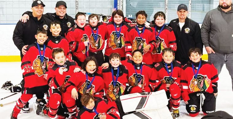 The Six Nations Blackhawks, a boys’ Under-11 squad, will be participating in next week’s Little NHL tournament. (Photo courtesy Murray Porter)