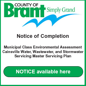 County of Brant - Notice of Completion - Cainsville Servicing Plan