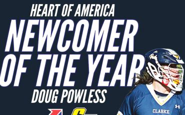 Six Nations own Dougie Powless was named as the top newcomer in the Heart of America men’s lacrosse conference.