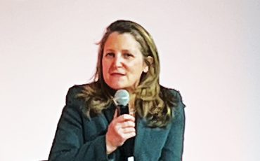 Deputy Prime Minister Chrystia Freeland provided details on the Indigenous Loan Guarantee Program at the First Nations Major Projects Coalition conference in Toronto. (Photo by Sam Laskaris) See story page 10