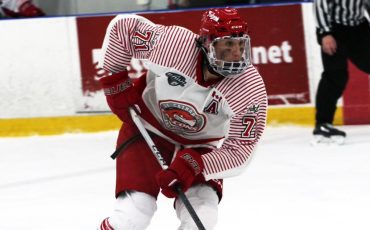 Brenden Anderson, seen here in action during his final junior season with the St. Catharines Falcons, has agreed to join the Wilfrid Laurier University Golden Hawks for the coming season. Photo courtesy Brenden Anderson
