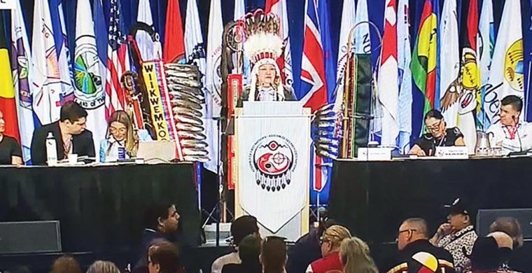 The Assembly of First Nations annual general assembly opened in Montréal (Tiohtià:ke), Québec, on the ancestral and unceded territory of the Kanien’kéha Nation. ...page 3