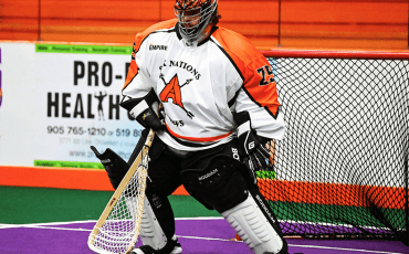 Six Nations Arrows’ goaltender Ethan Robertson was drafted by the National Lacrosse League’s Colorado Mammoth on Sunday. Photo courtesy OJLL.