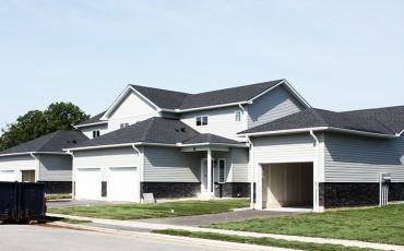 A five unit townhouse housing complex is completed on Harold Road (Photo by Austin Evans)