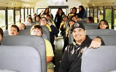 Six Nations students packed school buses last week courtesy of the PALS program. (Photos by Austin Evans.)