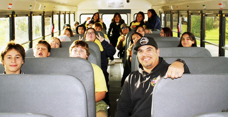 Six Nations students packed school buses last week courtesy of the PALS program. (Photos by Austin Evans.)