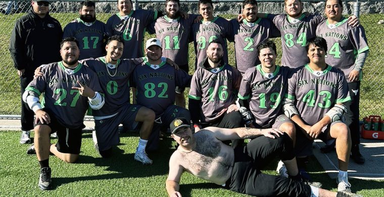 The Six Nations Stallions advanced to the championship final of the A Division in this year’s Ontario Senior Men’s Field Lacrosse League. Photo courtesy Danton Miller.