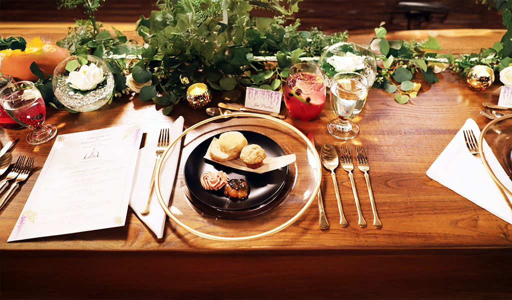 This long table greeted invitees , set to feature the first course (Totah’s Favourites ).