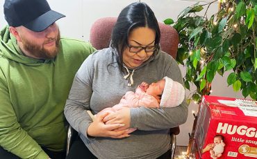 Six Nations has its first baby of 2024 and it’s a girl! Little Makayla Johnson born at Brantford General Hospital. ... page 3 (Photo by Jim C. Powless)