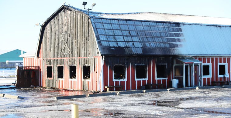 Arsonists hit Six Nations’ favourite restaurant, Burger Barn, early Monday morning destroying the structure. Six Nations Police are investigating ... (Photo by Jim C. Powless)