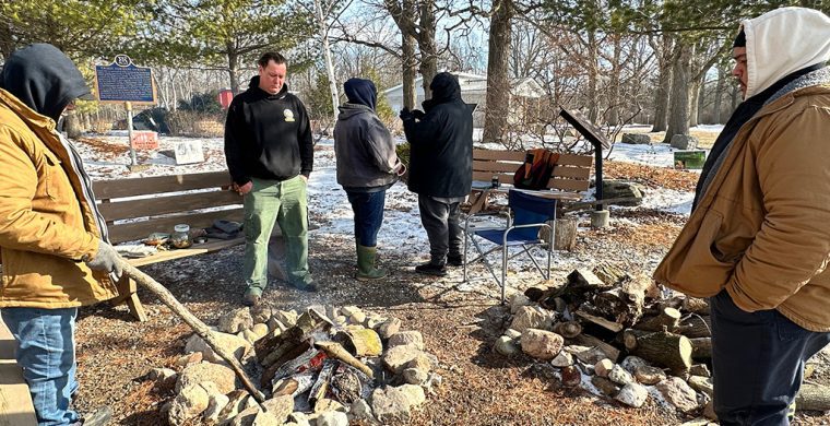 Members of the Mississaugas of Credit First Nation hold vigil in sub-zero temperatures outside council building protesting employee treatment ... page 2 (Photo by Joshua Santos)