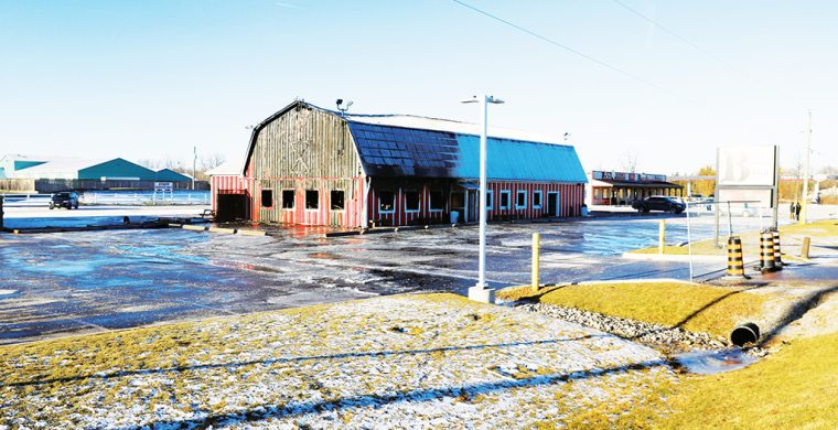 Investigators facing challenges trying to determine cause of Burger Barn fire (Photo by Jim C. Powless)