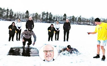 “That was cold!” Six Nations Police Chief Darren Montour says after joining police forces from around the area in an icy Pre-Plunge Feb. 6 at Pinehurst Lake near Paris. The event is a prelude to the annual Polar Plunge March 6th at Brantford’s Wayne Gretzky Centre in support of the 2025 Special Olympics Ontario Summer Games being hosted in Brantford, Brant County and at Six Nations where the Bocce Ball competition will be held in July. Also taking the plunge were Brant County OPP Inspector Andrea Quenneville and Brantford Police Chie, Jason Saunders and Special Olympics athletes Kailee Mitchell and Sarah Orgar!