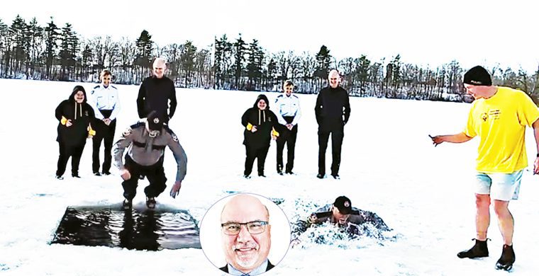 “That was cold!” Six Nations Police Chief Darren Montour says after joining police forces from around the area in an icy Pre-Plunge Feb. 6 at Pinehurst Lake near Paris. The event is a prelude to the annual Polar Plunge March 6th at Brantford’s Wayne Gretzky Centre in support of the 2025 Special Olympics Ontario Summer Games being hosted in Brantford, Brant County and at Six Nations where the Bocce Ball competition will be held in July. Also taking the plunge were Brant County OPP Inspector Andrea Quenneville and Brantford Police Chie, Jason Saunders and Special Olympics athletes Kailee Mitchell and Sarah Orgar!