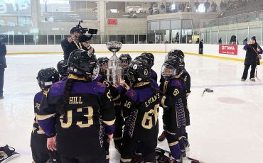 Local girls’ Under-9 team registers six lopsided victories at Little NHL en route to championship