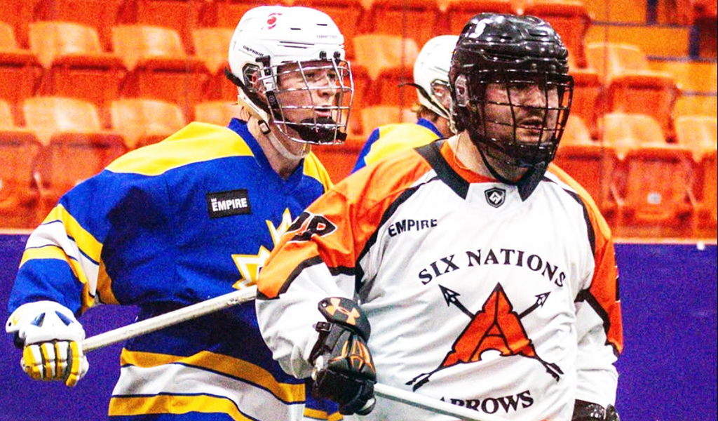 The Six Nations Arrows and Toronto Beaches squared off at the Iroquois Lacrosse Arena on Sunday night. Photo courtesy Six Nations Arrows.