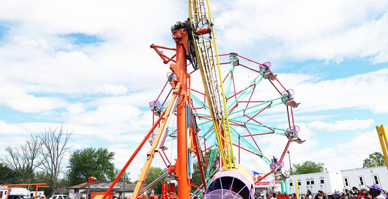Six Nations midway was packed with amusement park rides and at the track races marking the Six Nations family fun that comes with marking 159 years of Victoria Day. (Photos by Jim C. Powless)