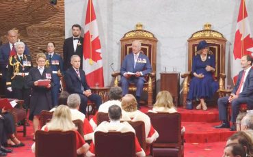 King Charles III delivers the throne speech in the Senate.