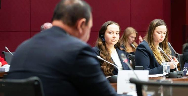 Claudia Miller at the Model Senate (Submitted Photos)