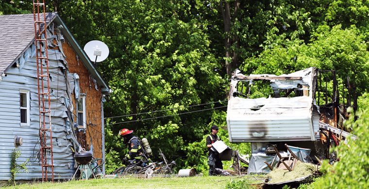 Fire took the life of a Six Nations woman last Thursday (June 5) after it broke out in a trailer she lived in. The Ontario Fire Marshals office is investigating. (Photo by Jim C. Powless)