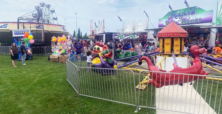 Six Nations of the Grand River marked National Indigenous Peoples’ Day with amusement park rides and a barbecue. (Photo by Jim C. Powless)