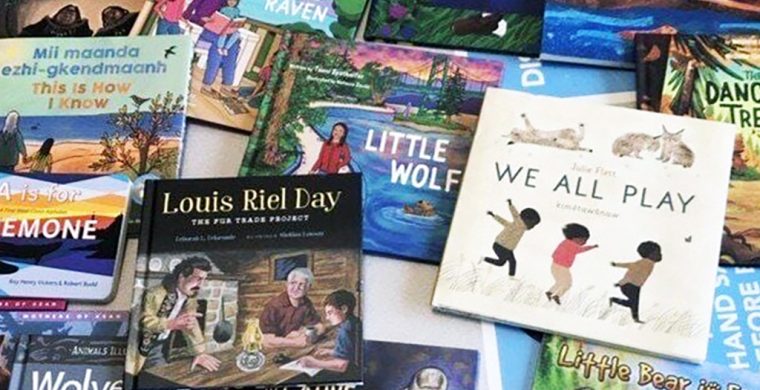 Some of the books available to students on Six Nations of the Grand River as part of a read-a-thon.