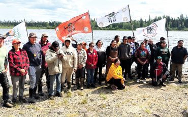First Nation leadership, Elders and youth came together to establish a camp on the Attawapiskat River near the Ring of Fire to protest Ontario’s Bill 5 and Canada’s Bill C5. Photo by Jeronimo Kataquapit