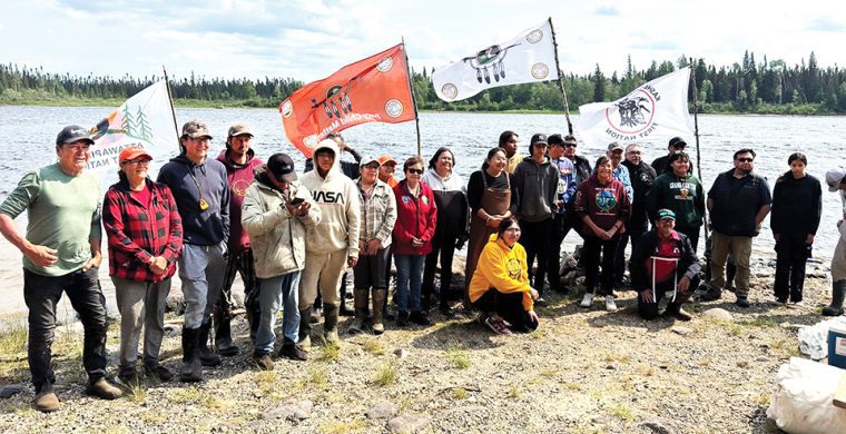 First Nation leadership, Elders and youth came together to establish a camp on the Attawapiskat River near the Ring of Fire to protest Ontario’s Bill 5 and Canada’s Bill C5. Photo by Jeronimo Kataquapit