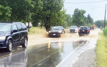 Six Natins Chiefswood Road was flooded during the storm (TIN File-Photo)