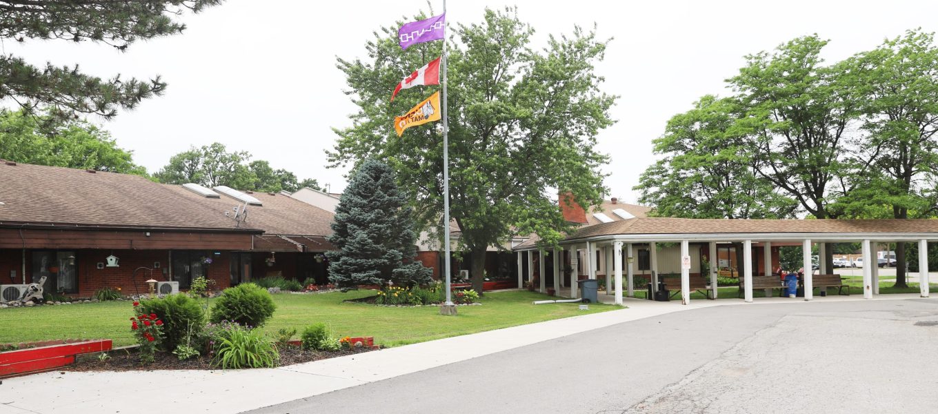 Six Nations Iroquois Lodge is still closed after severe flooding hit the community and sparked Six Nations admainistrtion to declared an emergency. (Photo by Jim C. Powless)