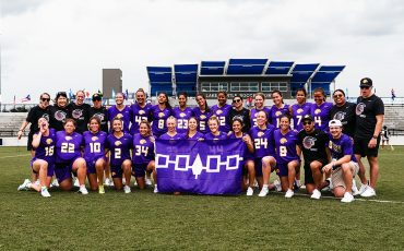 Six Nations members Fawn Porter (fourth from right in front row) and Kimaura Schindler (eighth from right in back row) helped the Haudenosaunee Nationals win bronze at the PALA tournament in Florida. Photo courtesy Fawn Porter.
