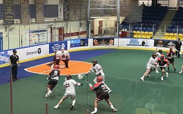 River downing the Edmonton Miners 9-6. (Photo by Sam Laskaris)