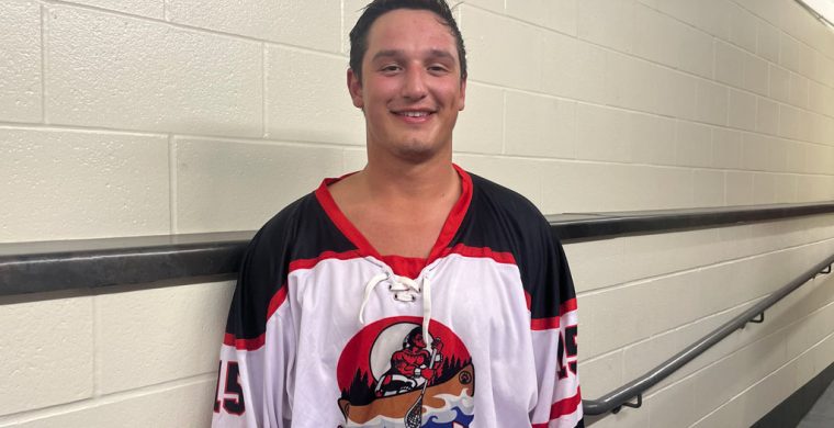 David Anderson, Six Nations Rivermen player, is the grandson of lacrosse great Gaylord Powless. His great-grandfather was another legend, Ross Powless. Photo by Sam Laskaris.