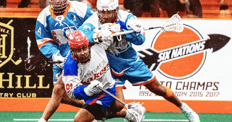 The Six Nations Chiefs have pushed the Peterborough Lakers to the brink of elimination following a 9-4 victory in Game 3 of their MSL championship final series on Thursday. Photo by Darryl Smart.